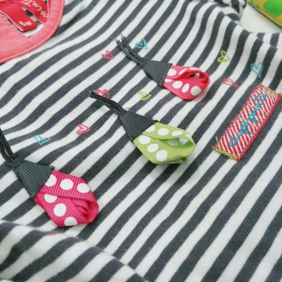 Adorable Ruffled Striped Ladybug Dress 6 Months - Picture 8 of 12